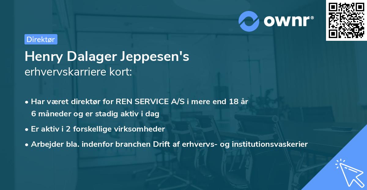Henry Dalager Jeppesen's erhvervskarriere kort