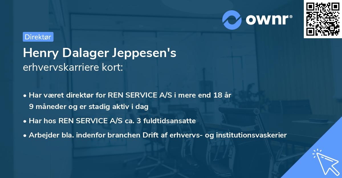 Henry Dalager Jeppesen's erhvervskarriere kort
