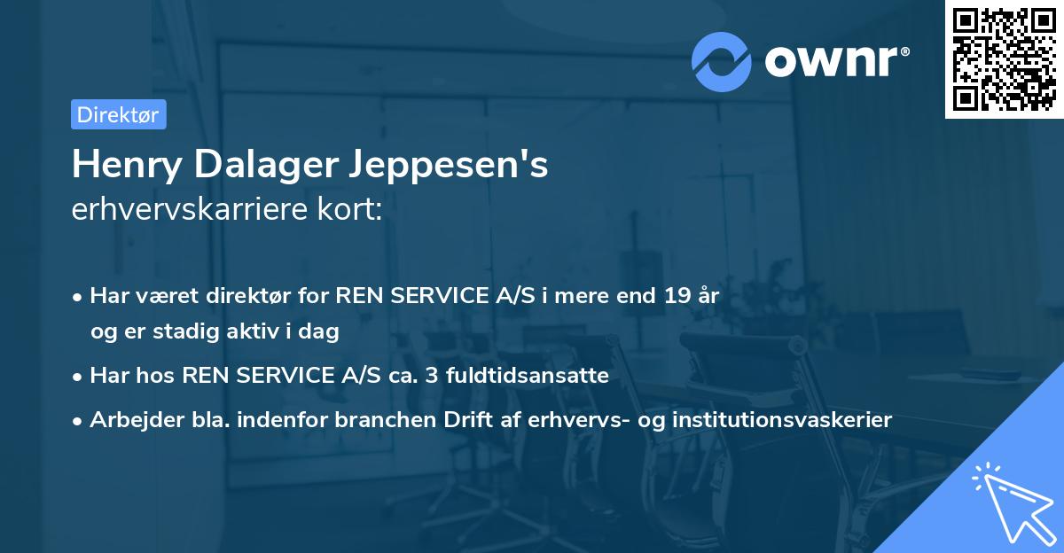 Henry Dalager Jeppesen's erhvervskarriere kort