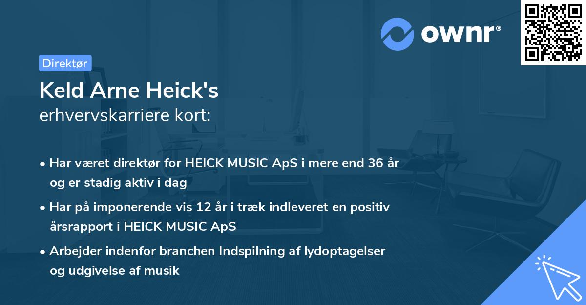 Keld Arne Heick's erhvervskarriere kort