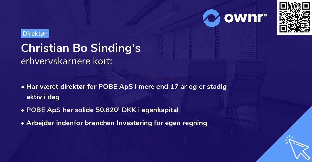 Christian Bo Sinding's erhvervskarriere kort