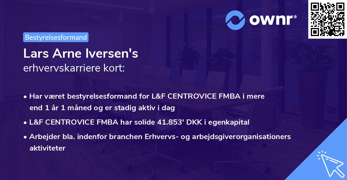 Lars Arne Iversen's erhvervskarriere kort