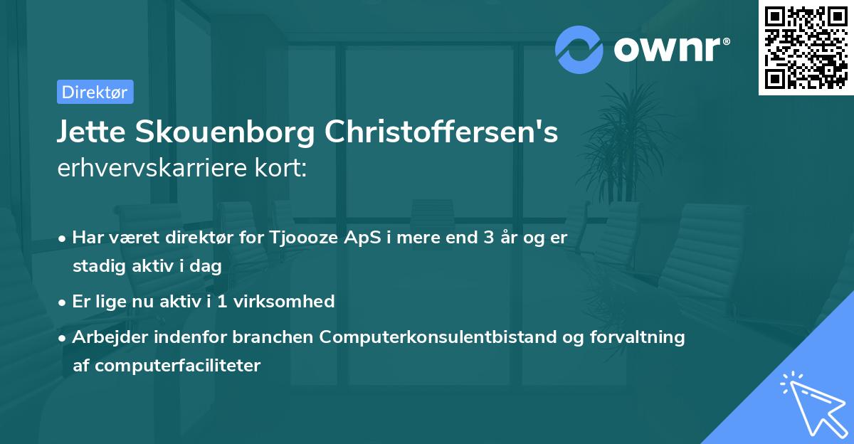 Jette Skouenborg Christoffersen's erhvervskarriere kort
