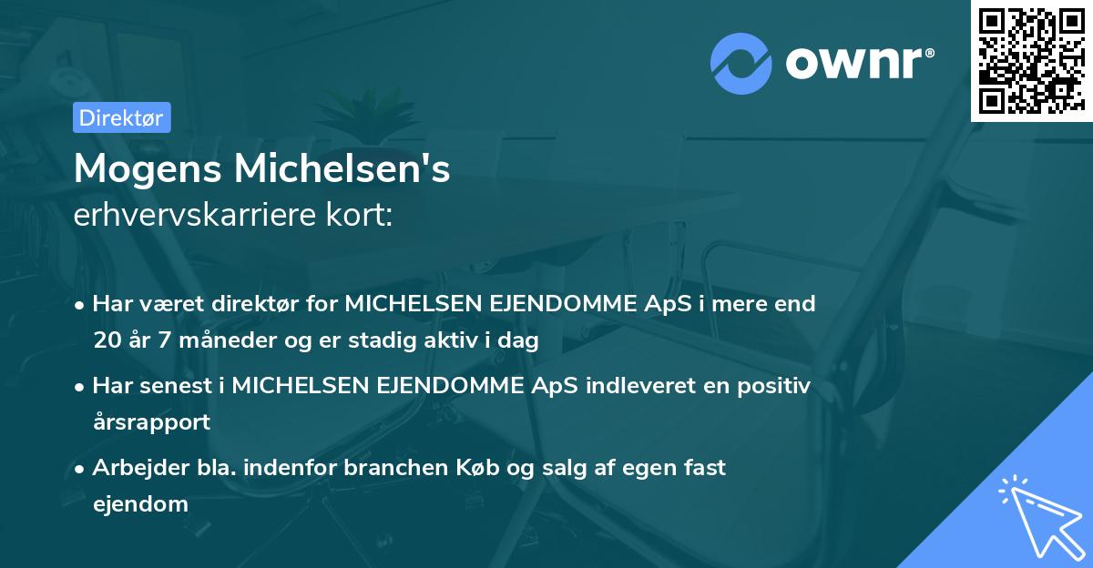 Mogens Michelsen's erhvervskarriere kort