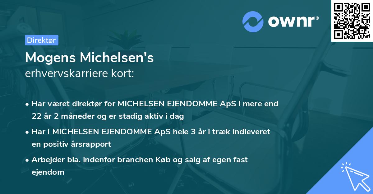 Mogens Michelsen's erhvervskarriere kort