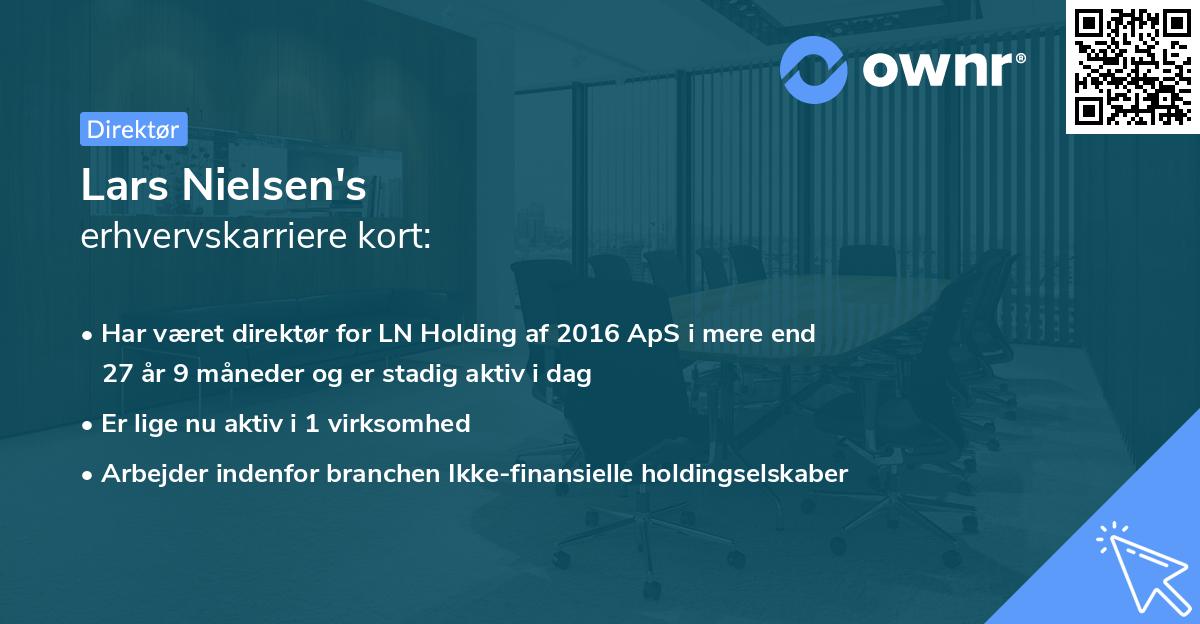 Lars Nielsen's erhvervskarriere kort