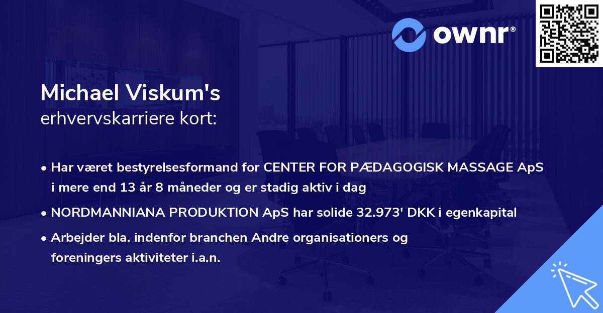 Michael Viskum's erhvervskarriere kort