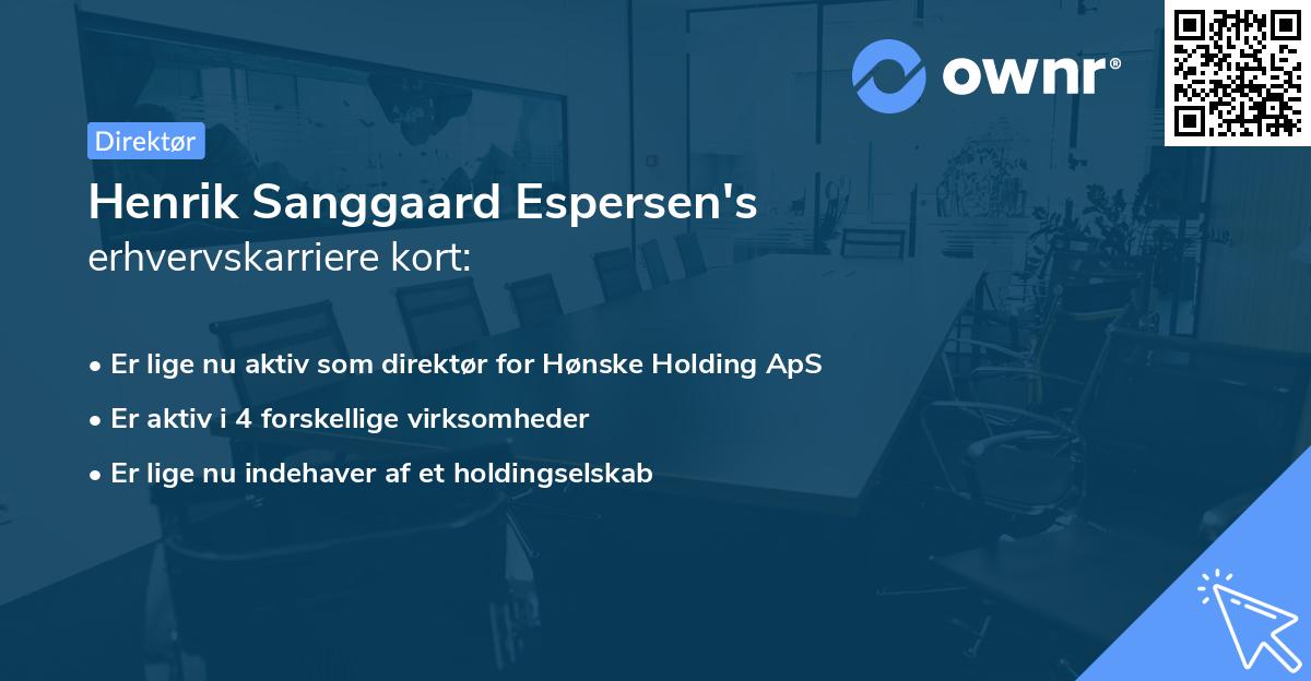 Henrik Sanggaard Espersen's erhvervskarriere kort