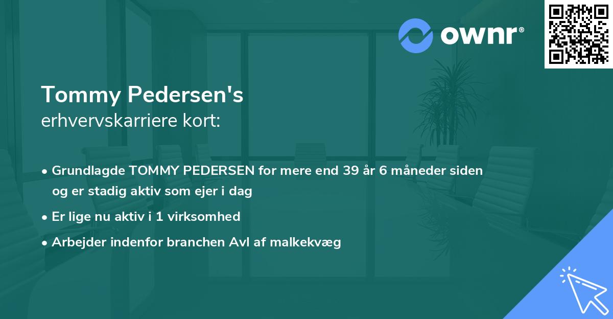 Tommy Pedersen's erhvervskarriere kort