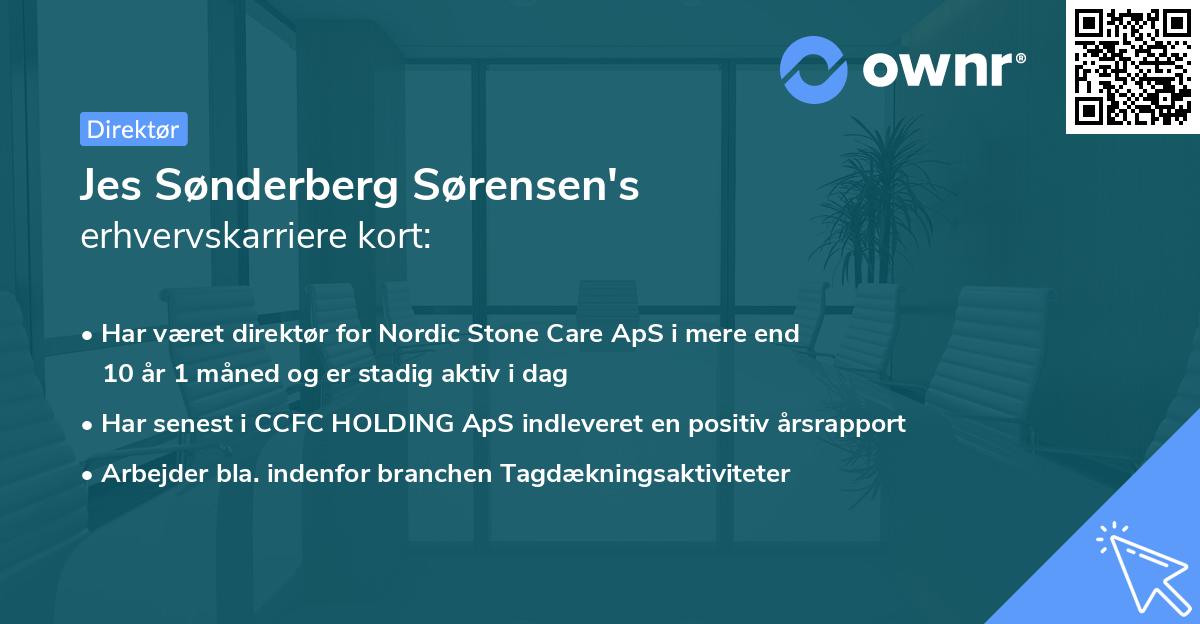 Jes Sønderberg Sørensen's erhvervskarriere kort