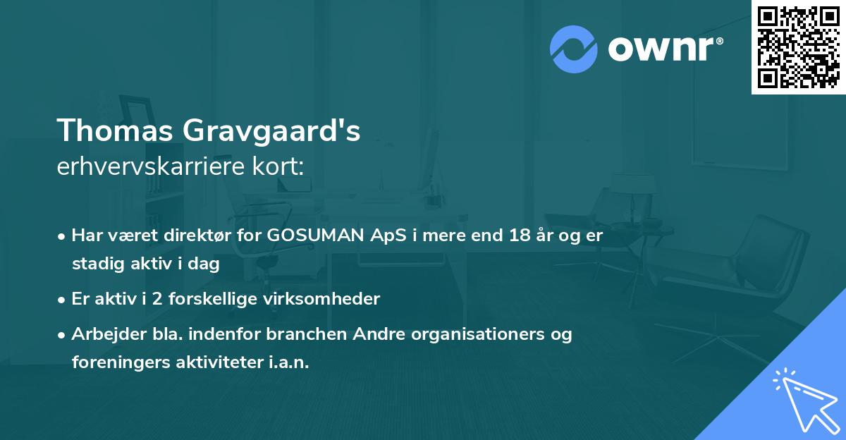 Thomas Gravgaard's erhvervskarriere kort