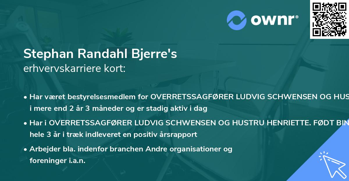 Stephan Randahl Bjerre's erhvervskarriere kort