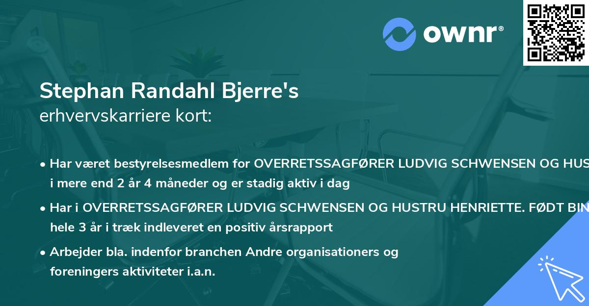 Stephan Randahl Bjerre's erhvervskarriere kort