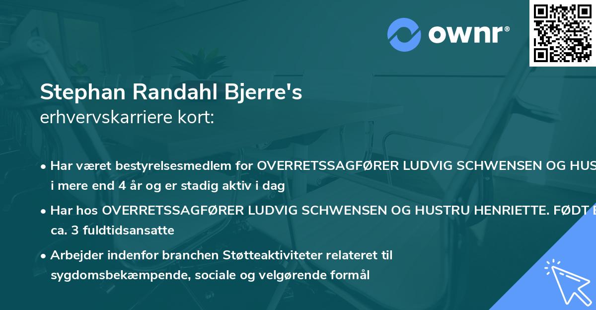Stephan Randahl Bjerre's erhvervskarriere kort