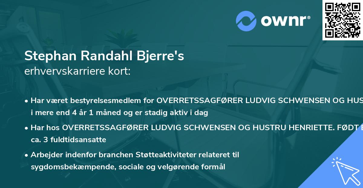 Stephan Randahl Bjerre's erhvervskarriere kort