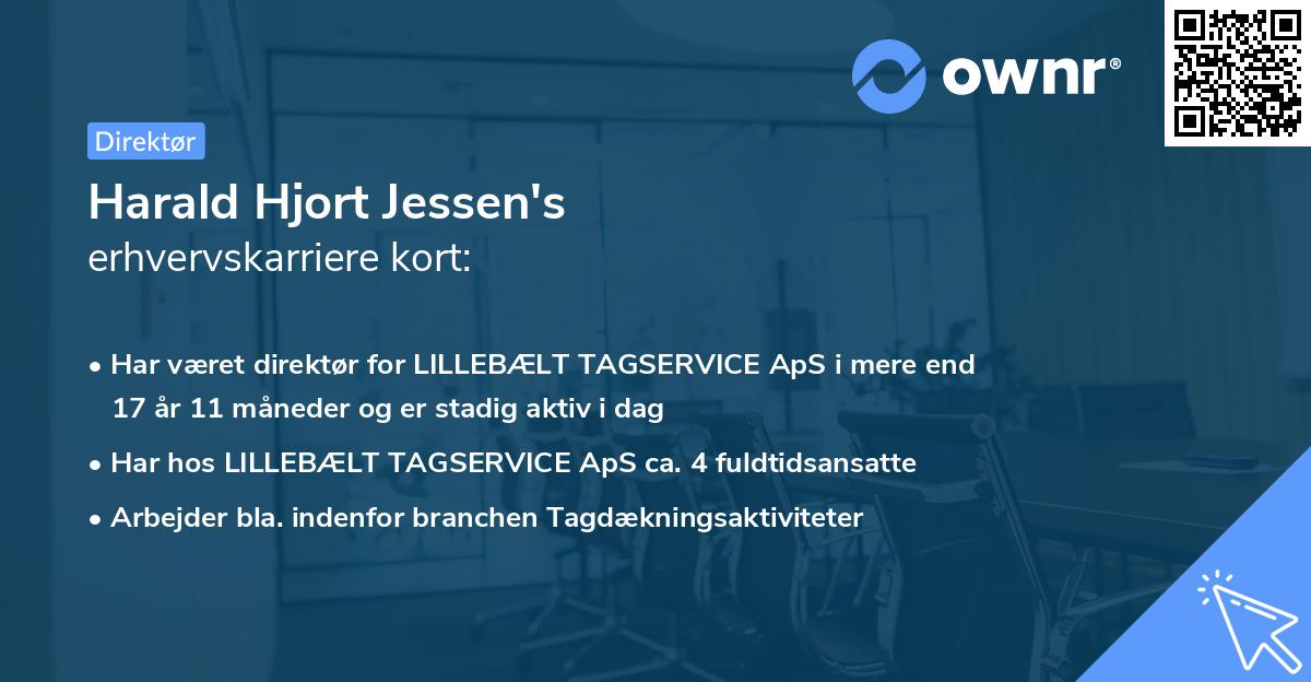 Harald Hjort Jessen's erhvervskarriere kort