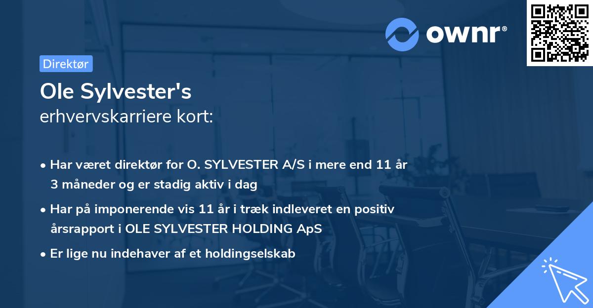 Ole Sylvester's erhvervskarriere kort