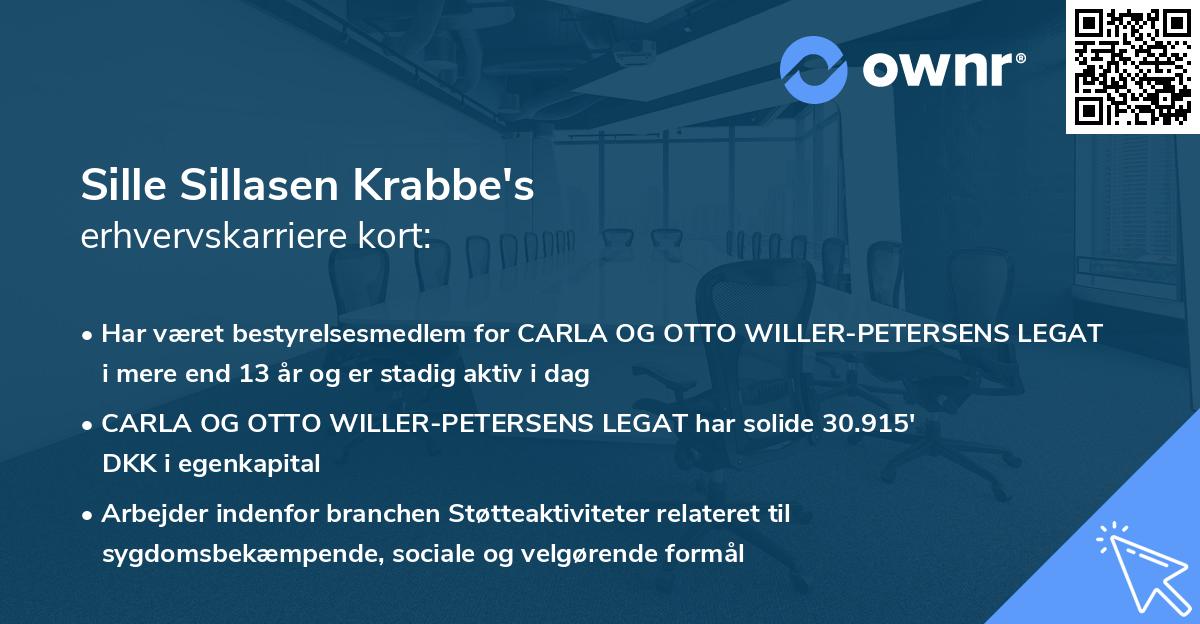 Sille Sillasen Krabbe's erhvervskarriere kort