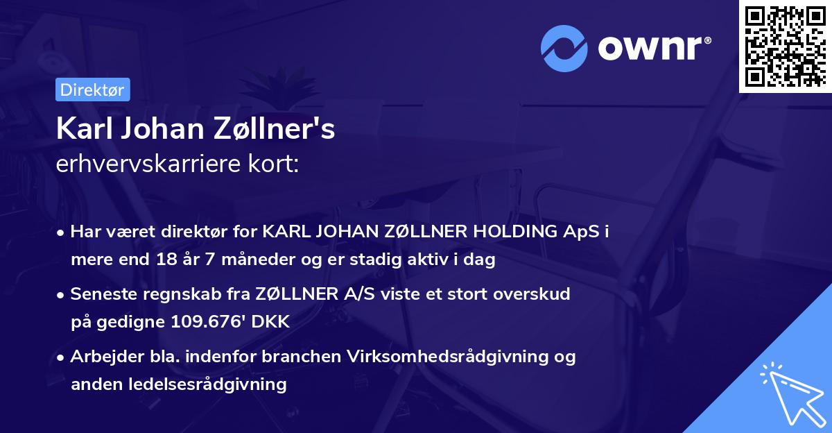Karl Johan Zøllner's erhvervskarriere kort