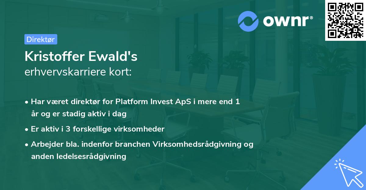 Kristoffer Ewald's erhvervskarriere kort