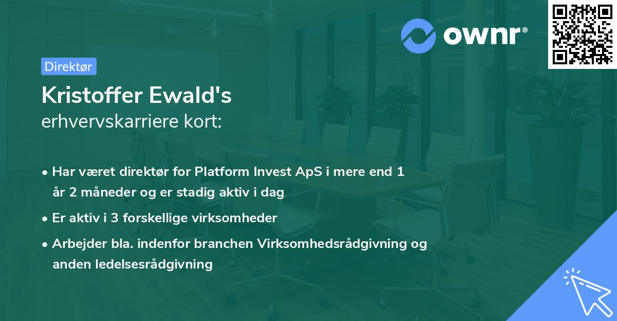 Kristoffer Ewald's erhvervskarriere kort