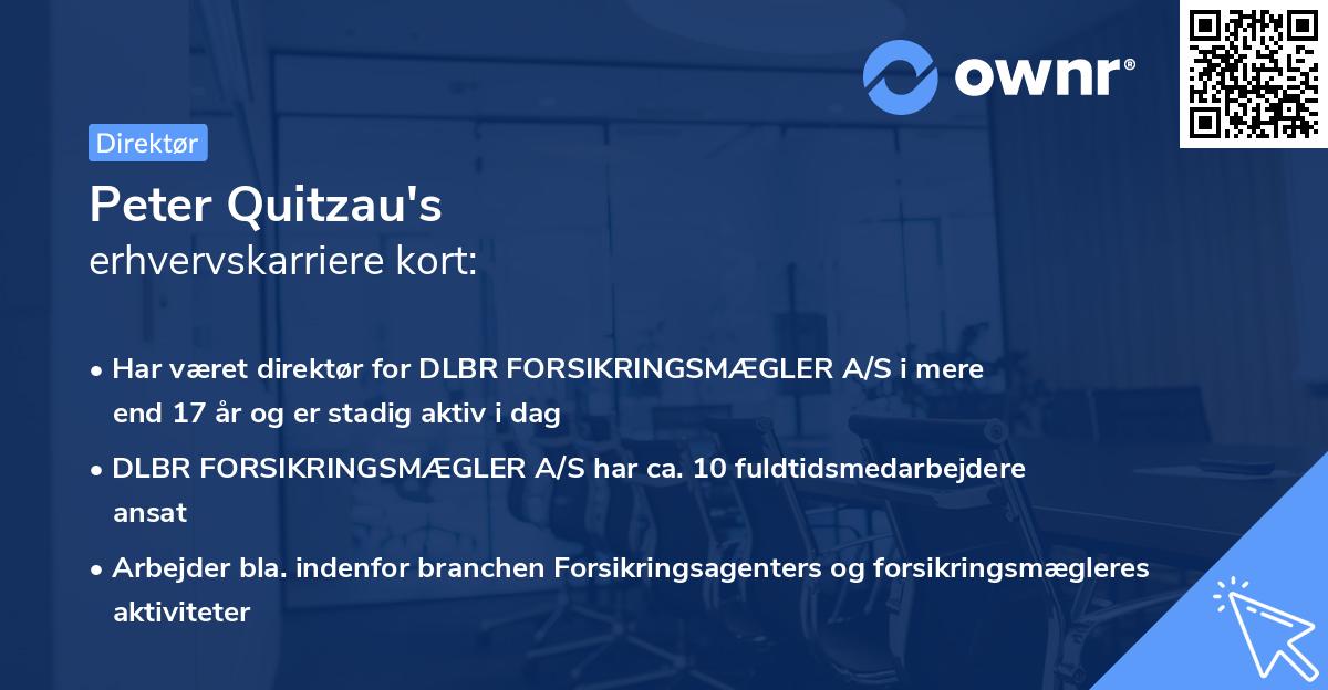 Peter Quitzau's erhvervskarriere kort