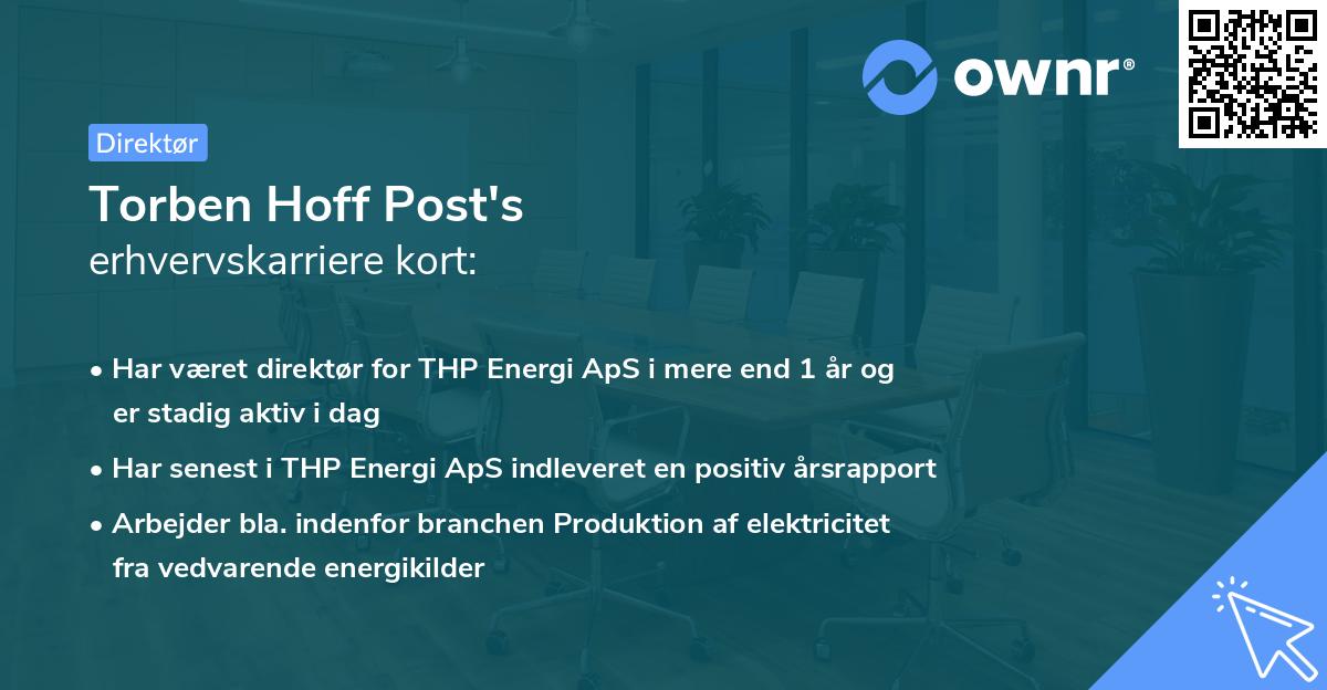 Torben Hoff Post's erhvervskarriere kort