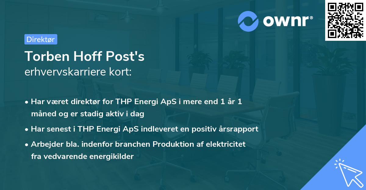 Torben Hoff Post's erhvervskarriere kort