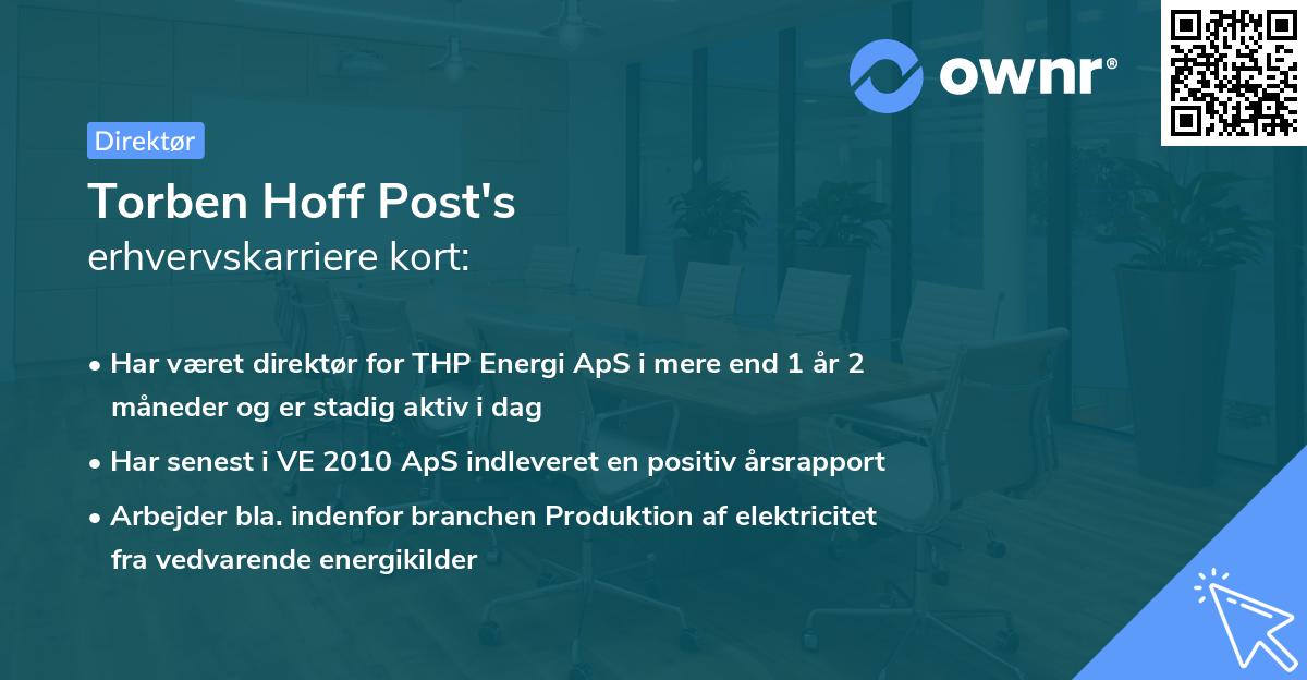 Torben Hoff Post's erhvervskarriere kort