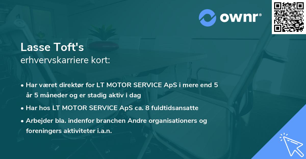 Lasse Toft's erhvervskarriere kort