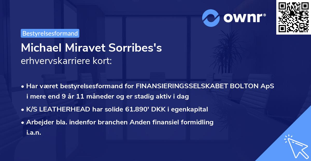 Michael Miravet Sorribes's erhvervskarriere kort