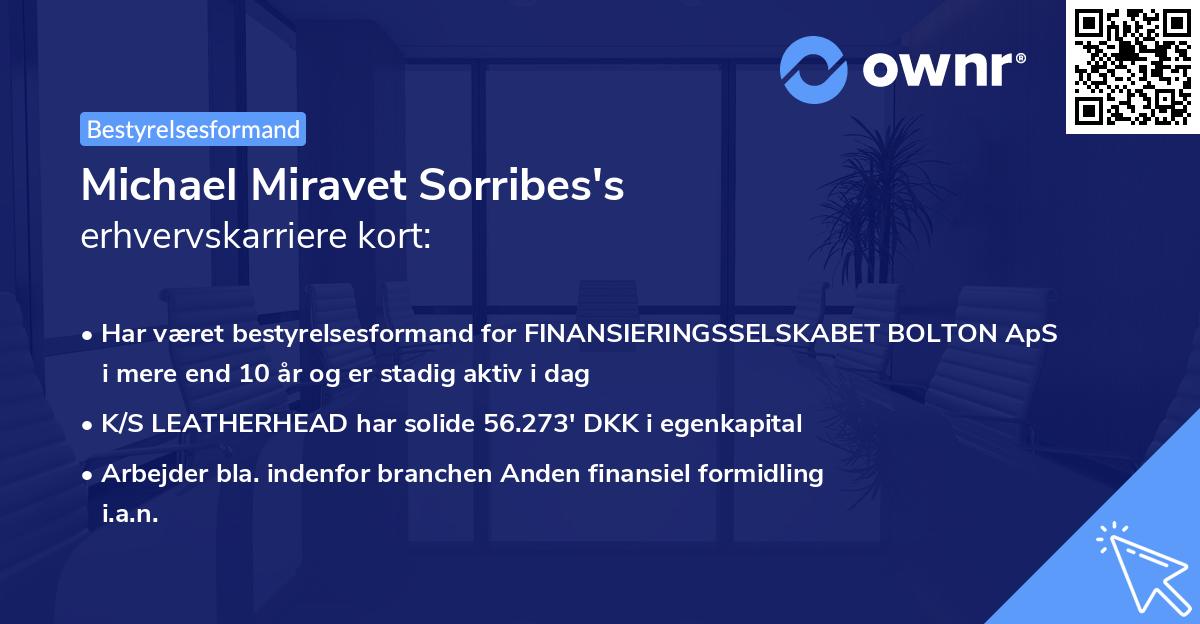 Michael Miravet Sorribes's erhvervskarriere kort