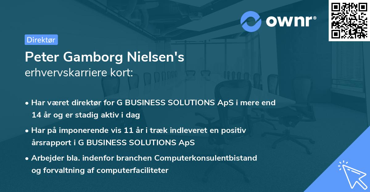 Peter Gamborg Nielsen's erhvervskarriere kort