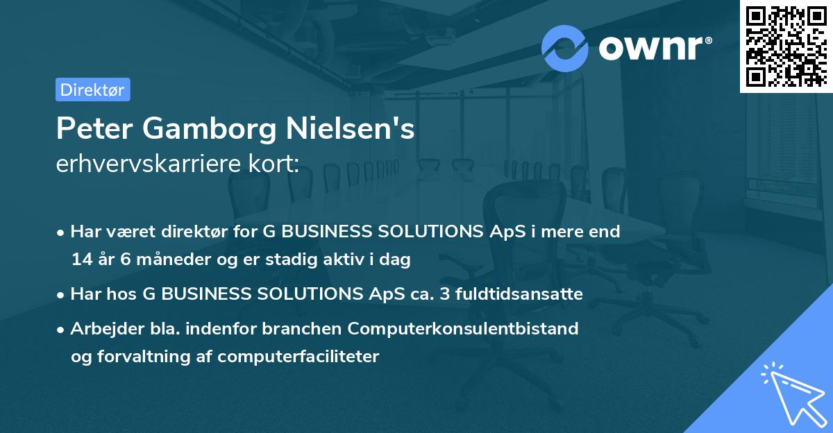 Peter Gamborg Nielsen's erhvervskarriere kort