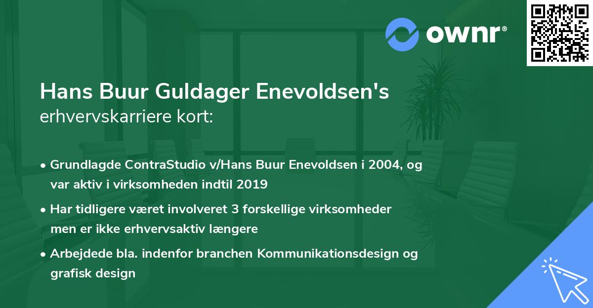 Hans Buur Guldager Enevoldsen's erhvervskarriere kort