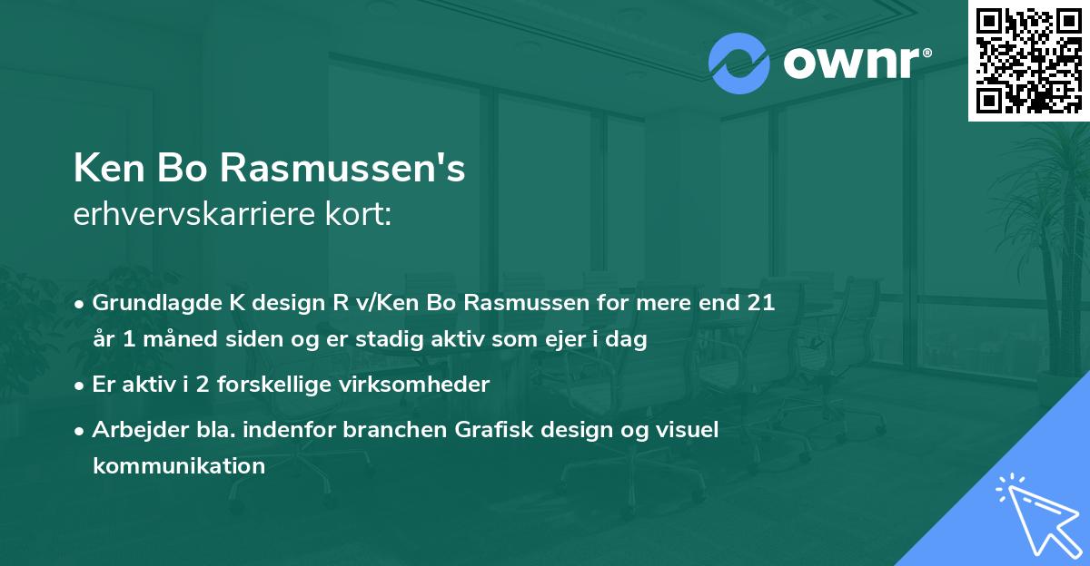Ken Bo Rasmussen's erhvervskarriere kort