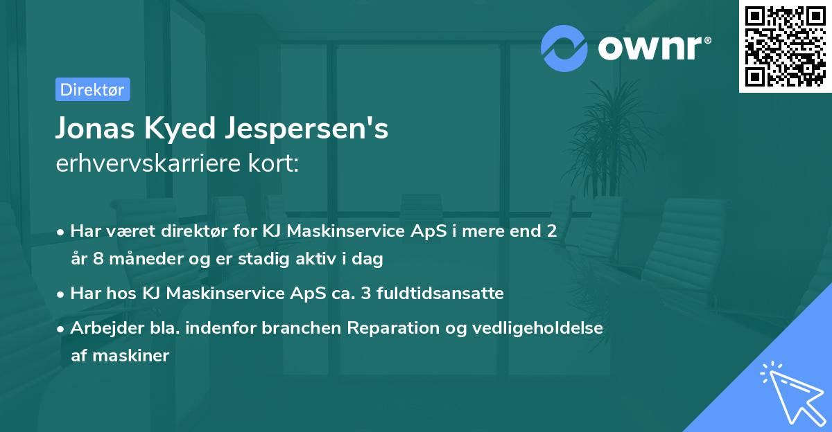 Jonas Kyed Jespersen's erhvervskarriere kort