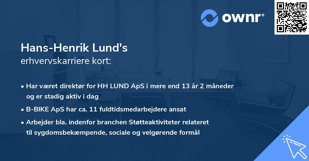 Hans-Henrik Lund's erhvervskarriere kort