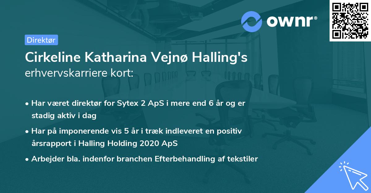 Cirkeline Katharina Vejnø Halling's erhvervskarriere kort