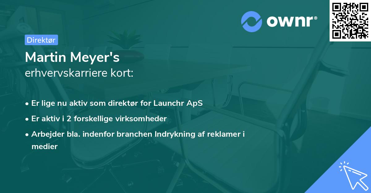 Martin Meyer's erhvervskarriere kort