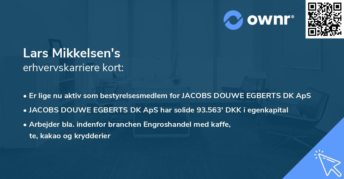 Lars Mikkelsen's erhvervskarriere kort