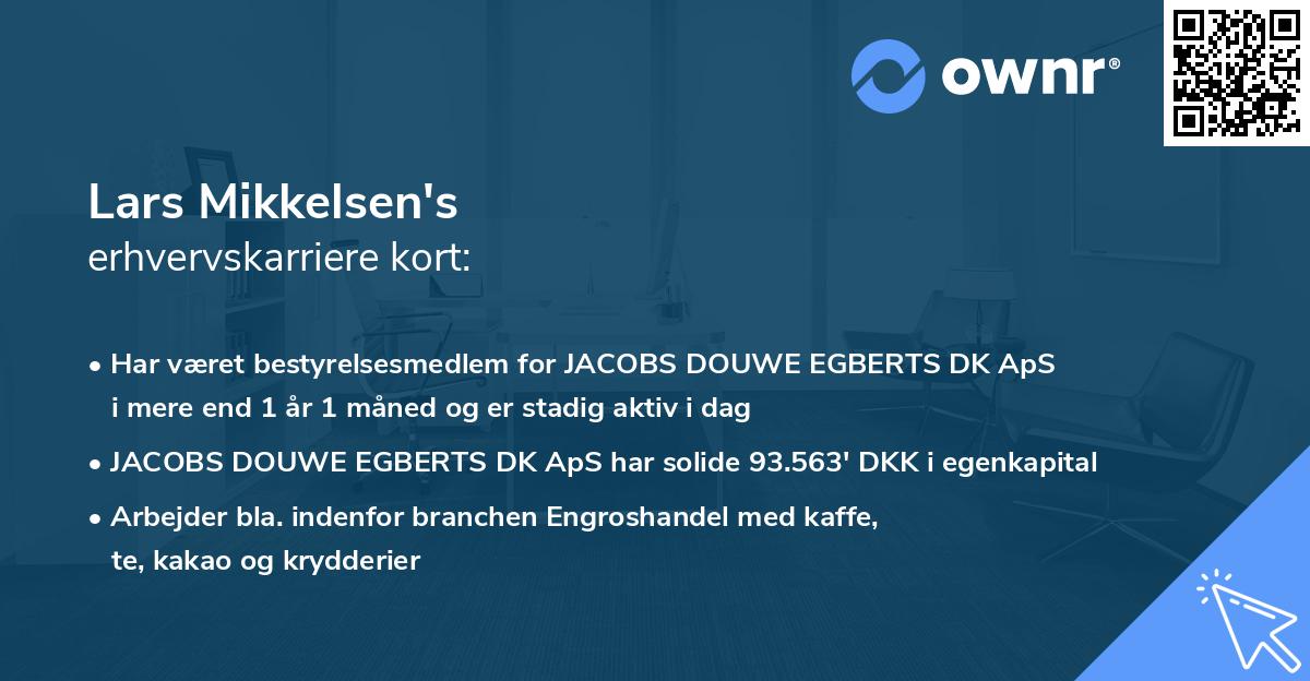 Lars Mikkelsen's erhvervskarriere kort