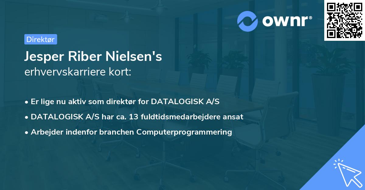 Jesper Riber Nielsen's erhvervskarriere kort
