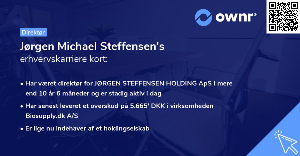 Jørgen Michael Steffensen's erhvervskarriere kort