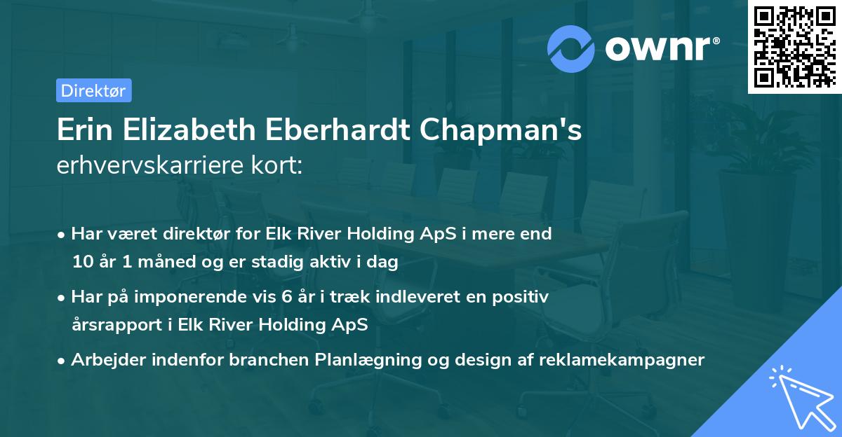 Erin Elizabeth Eberhardt Chapman's erhvervskarriere kort