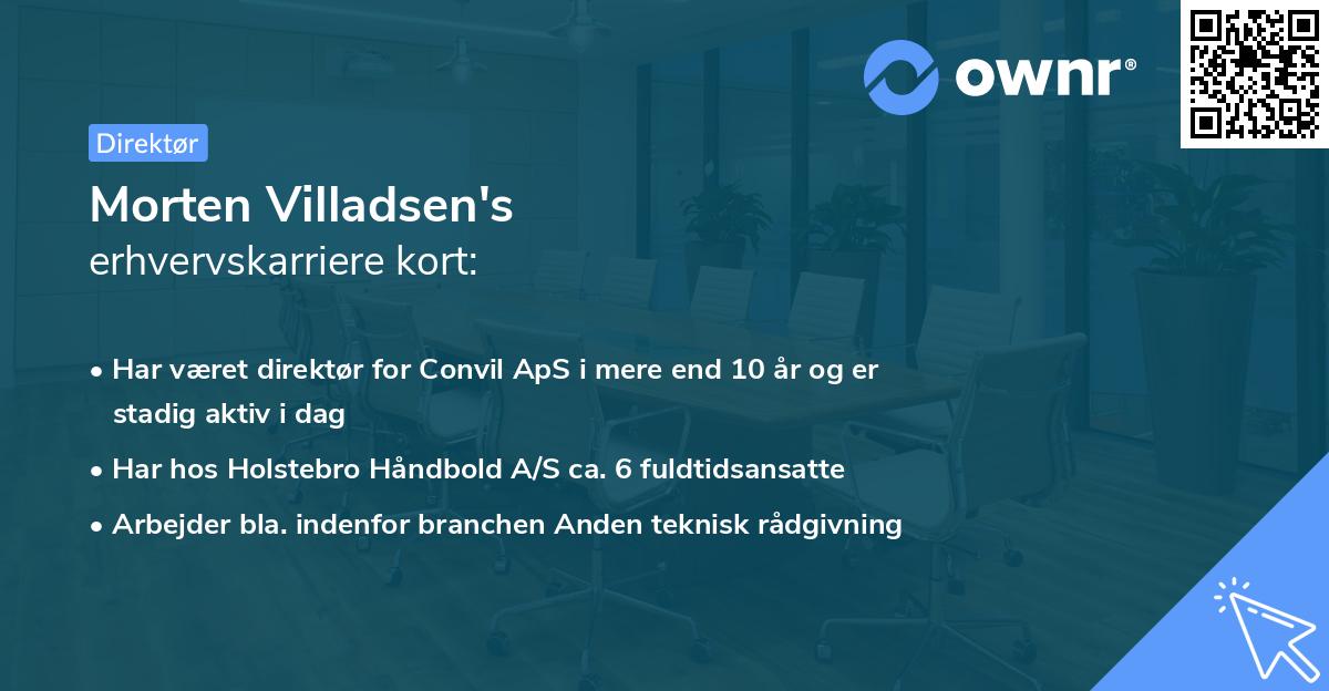 Morten Villadsen's erhvervskarriere kort