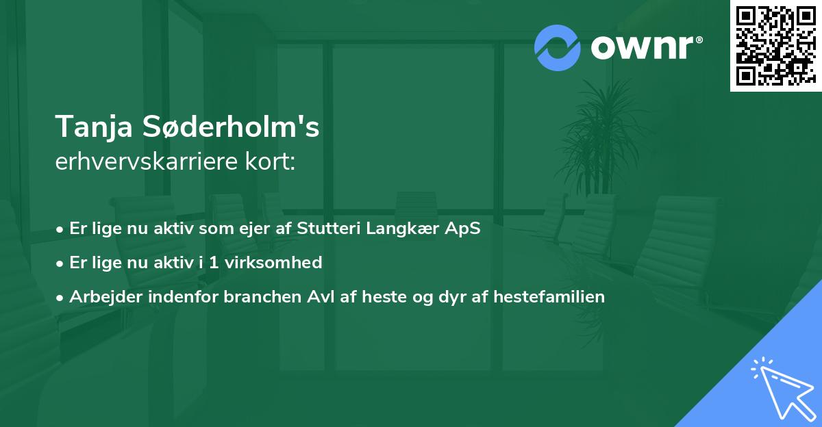 Tanja Søderholm's erhvervskarriere kort