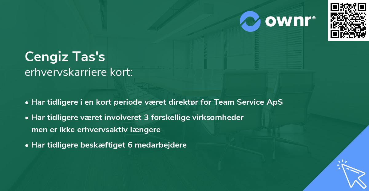 Cengiz Tas's erhvervskarriere kort