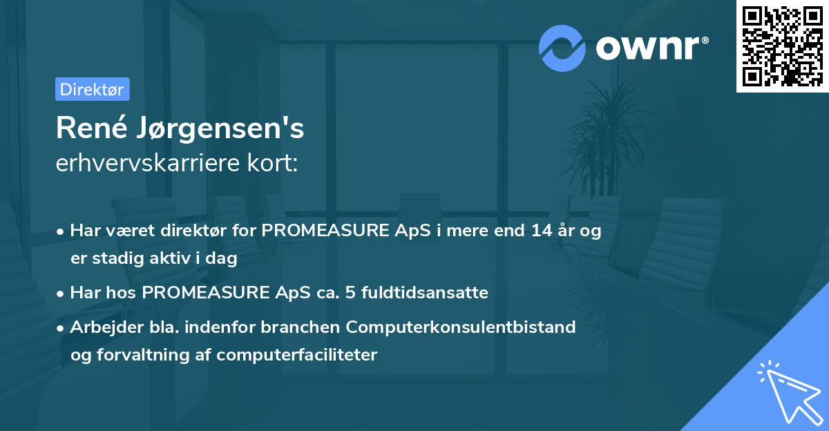 René Jørgensen's erhvervskarriere kort