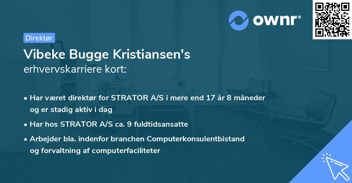 Vibeke Bugge Kristiansen's erhvervskarriere kort